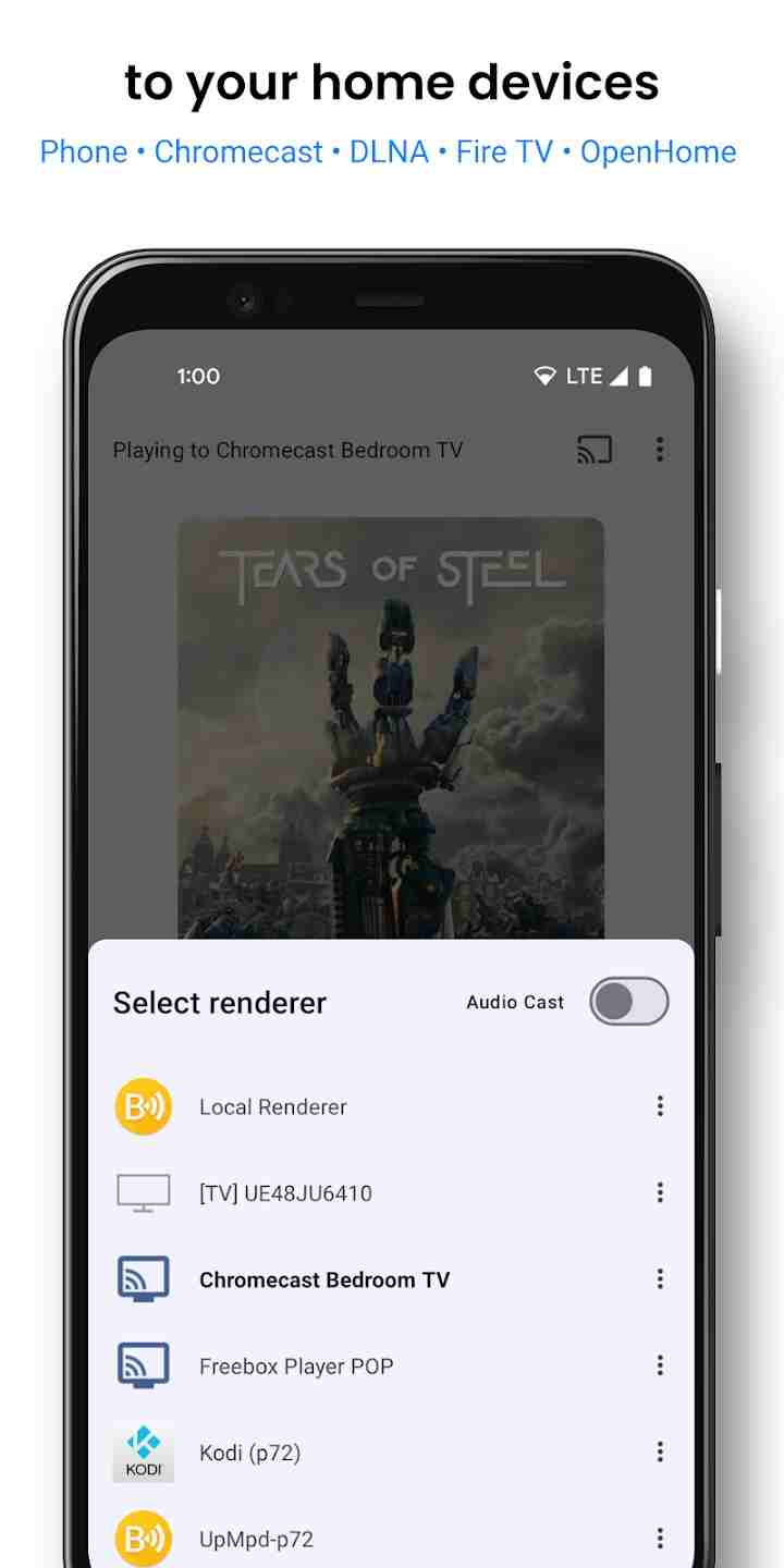 Tải BubbleUPnP Pro APK Cho DLNA/Chromecast MOD (Mở Khóa Pro) v4.4.5