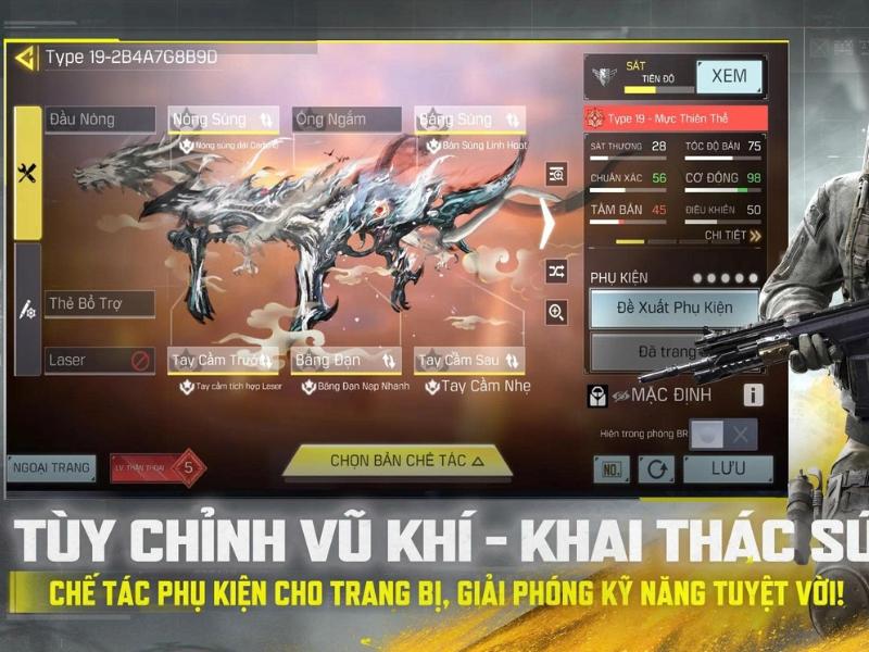 Tùy chỉnh kho vũ khí chiến đấu theo phong cách của bạn