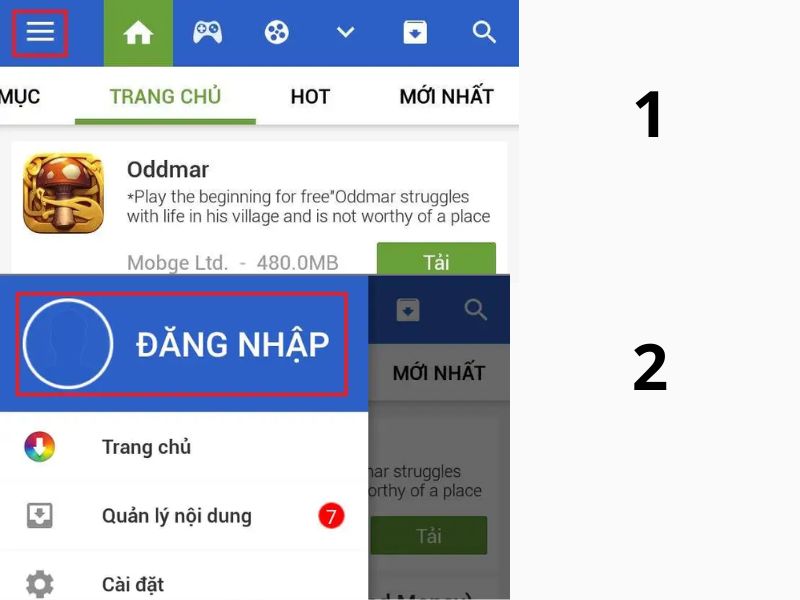 Làm thế nào để đăng nhập vào Appvn?