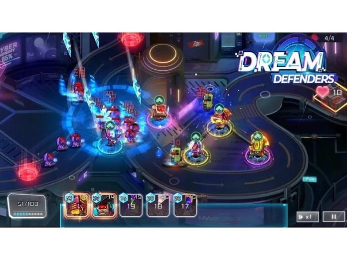 Dream Defense hack MOD APK (Menu, Sát thương/Phòng thủ/Vô hạn skills) 1.0.17