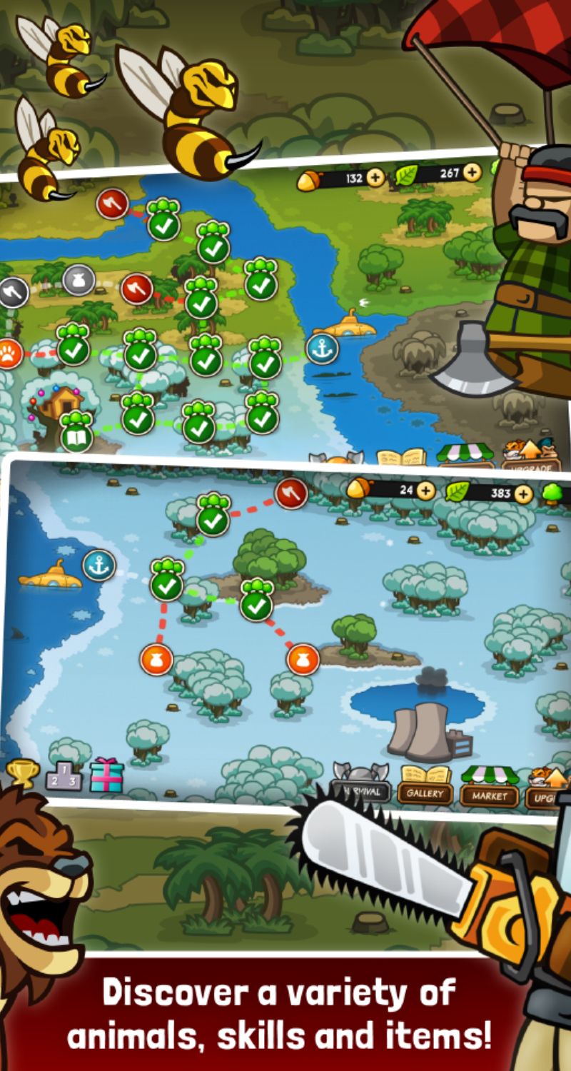 Giới thiệu Lumberwhack: Defend the Wild MOD APK