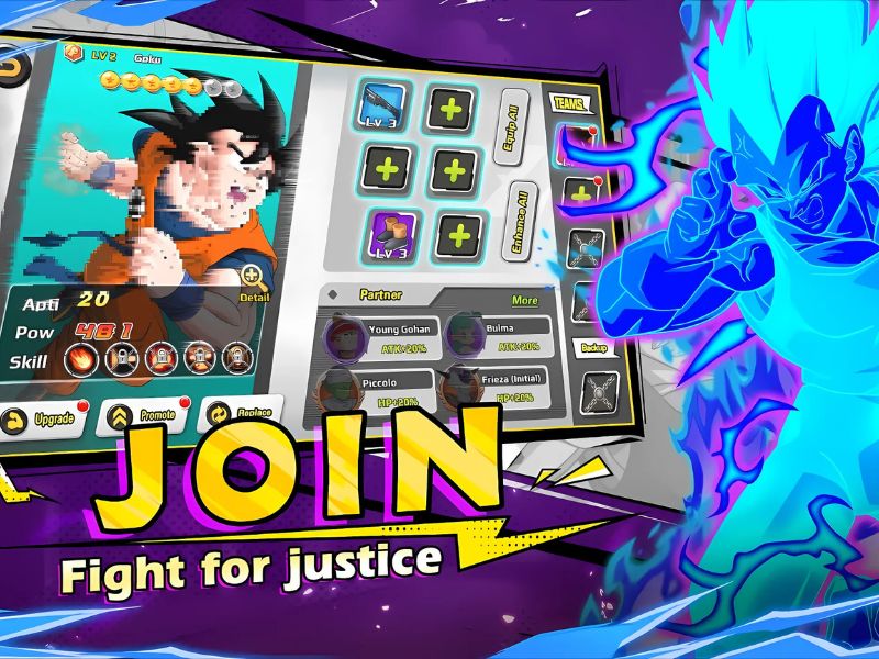 Hack songoku Dragon Z Warrior - Ultimate Duel - Cuộc chiến khốc liệt để bảo vệ Trái Đất