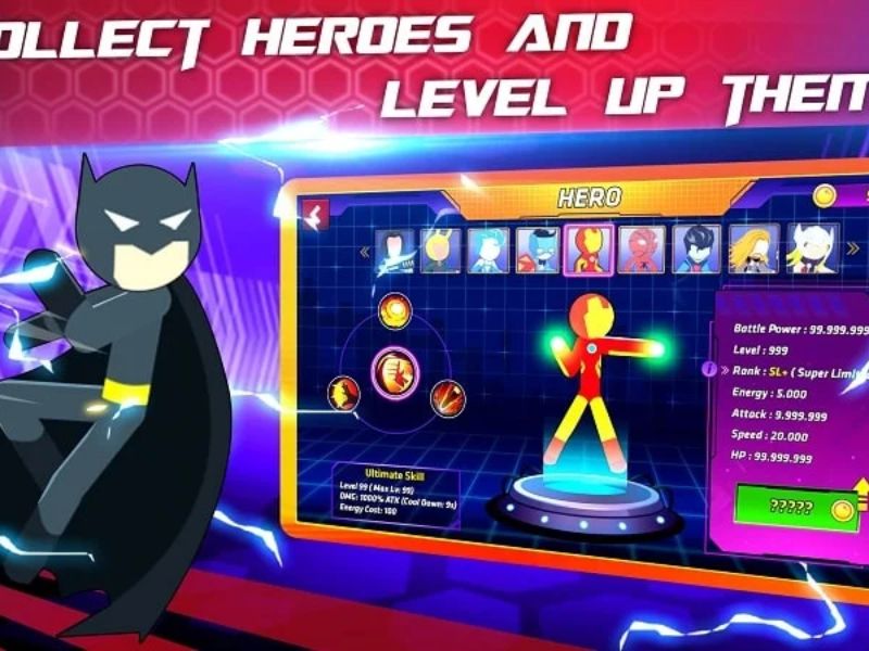 Tải Hero wars super stickman hack full 