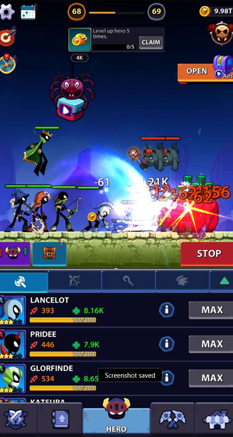 Tải Idle Stickman Hack Heroes MOD APK 