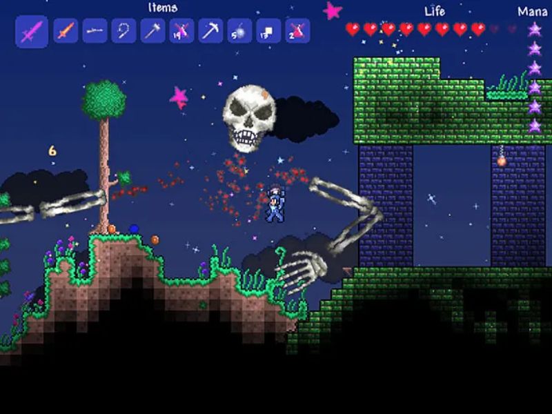 Đối mặt với hàng trăm quái vật đa dạng trong Terraria