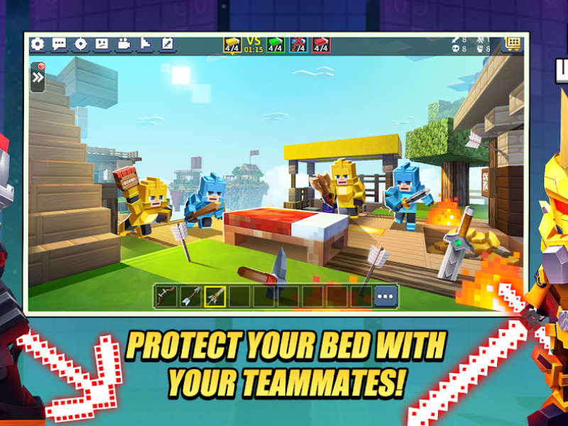 Hack bedwars blockman go – Trận chiến gay cấn trên những hòn đảo lơ lửng