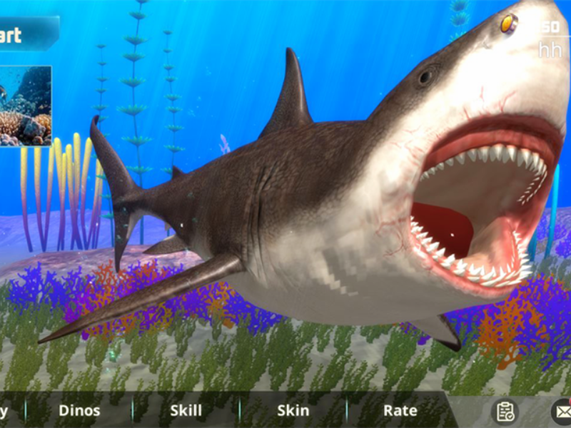 Hình ảnh cá mập megalodon trong Megalodon Simulator APK mod 