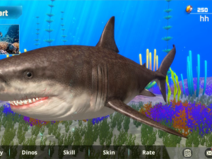 Hình ảnh cá mập megalodon trong Megalodon Simulator APK mod (Menu/Vô hạn tiền/Mana) 1.1.4