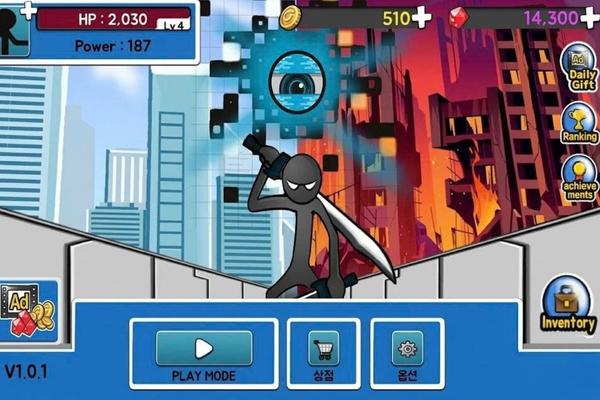 Giao diện điều khiển nút bấm cổ điển cho phép nhân vật người que