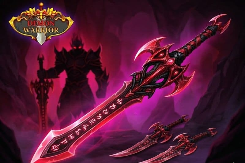 Vũ khí huyền thoại trong Demon Warrior MOD APK