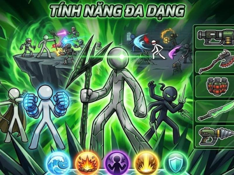 Bản hack game Anger of Stick 4 : Reboot đa dạng tính năng 