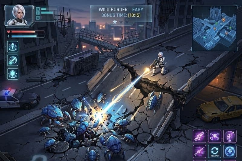 Chiến đấu tiêu diệt zombie trong game Broken Dawn II HD