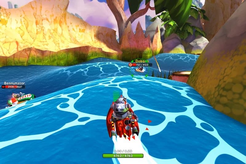 Trận chiến phối hợp đồng đội trong Battle Bay