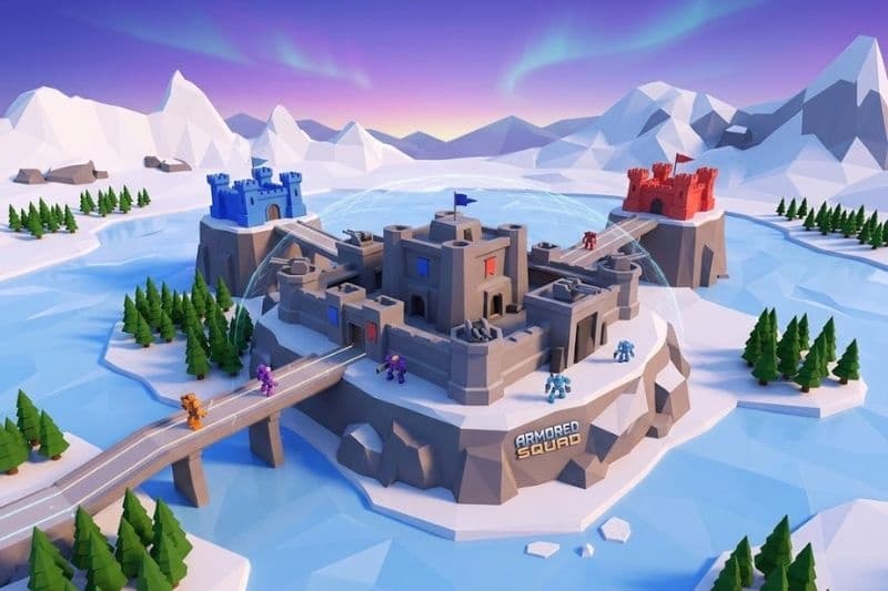 Căn cứ robot chiến đấu trên địa hình băng tuyết Armored Squad