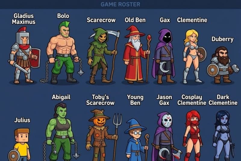 Danh sách các nhân vật anh hùng trong game Blackmoor 2