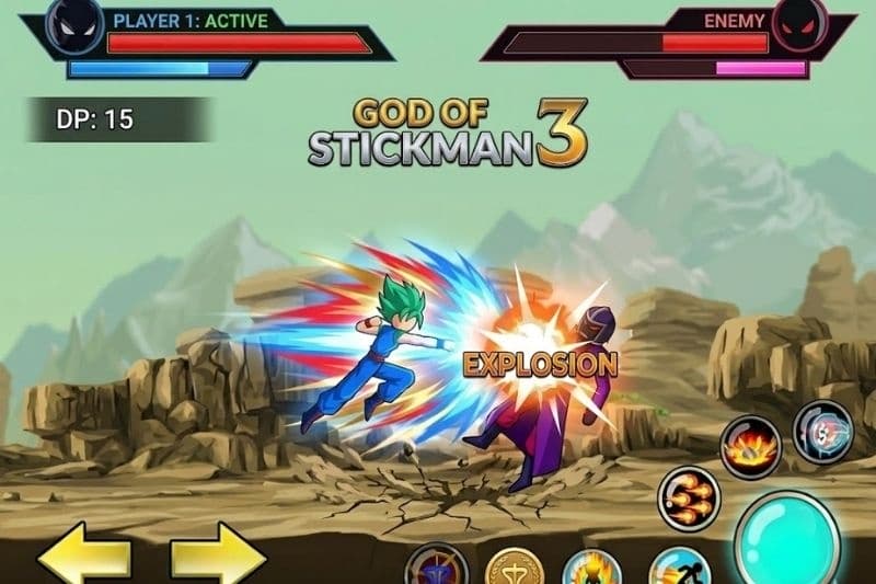 Hệ thống chiến đấu mãn nhãn trong God of Stickman 3 