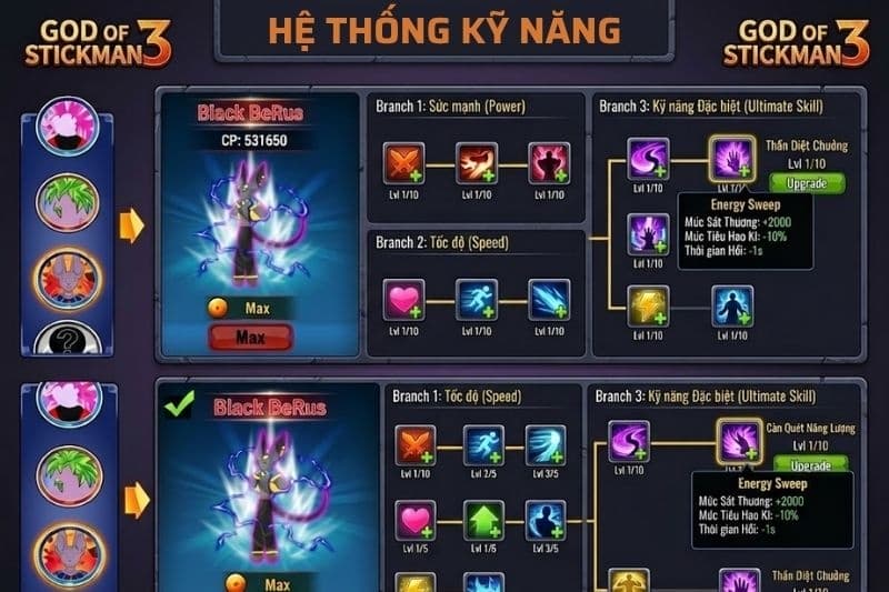 Hệ thống kỹ năng đa dạng