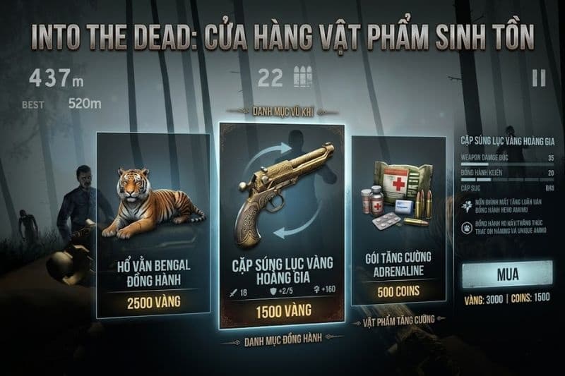 Cửa hàng và các vật phẩm để sinh tồn