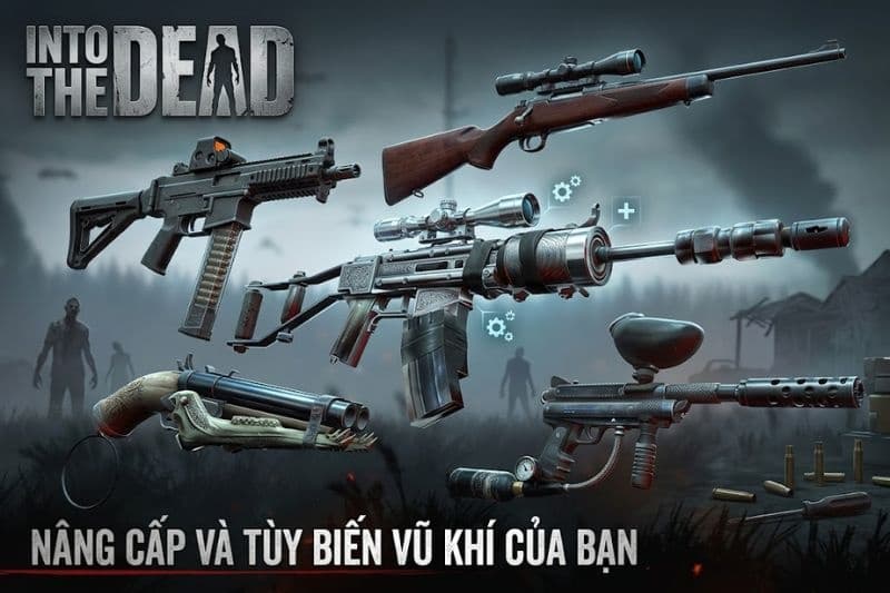 Nâng cấp các loại súng trong Into the Dead 