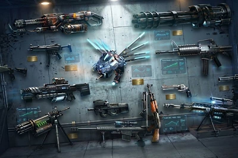 Hệ thống vũ khí trong Dead Target mod apk