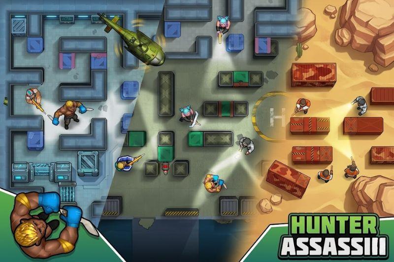 Bản đồ mê cung phức tạp thay đổi qua từng cấp độ với nhiều ngóc ngách và vị trí ẩn nấp mới.