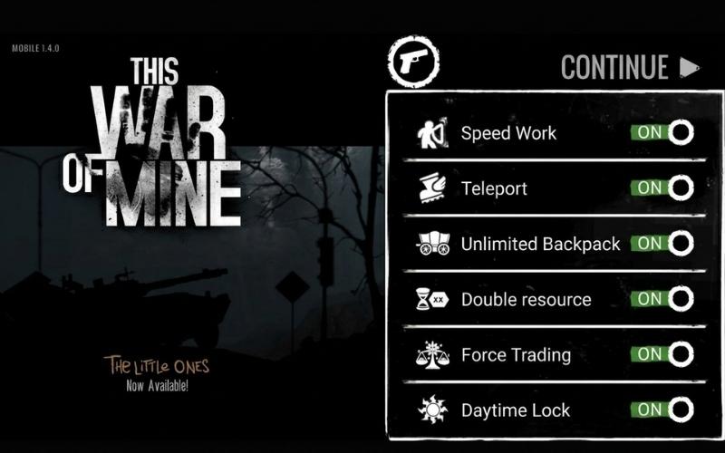 Bảng điều khiển nhỏ Mod Menu nổi trên màn hình với các tùy chọn như Bất tử, Vô hạn tài nguyên.